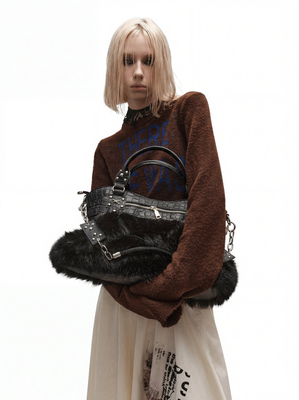 FUR CROC SATCHEL