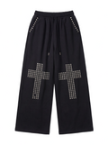 CROSS STUD WIDE PANTS